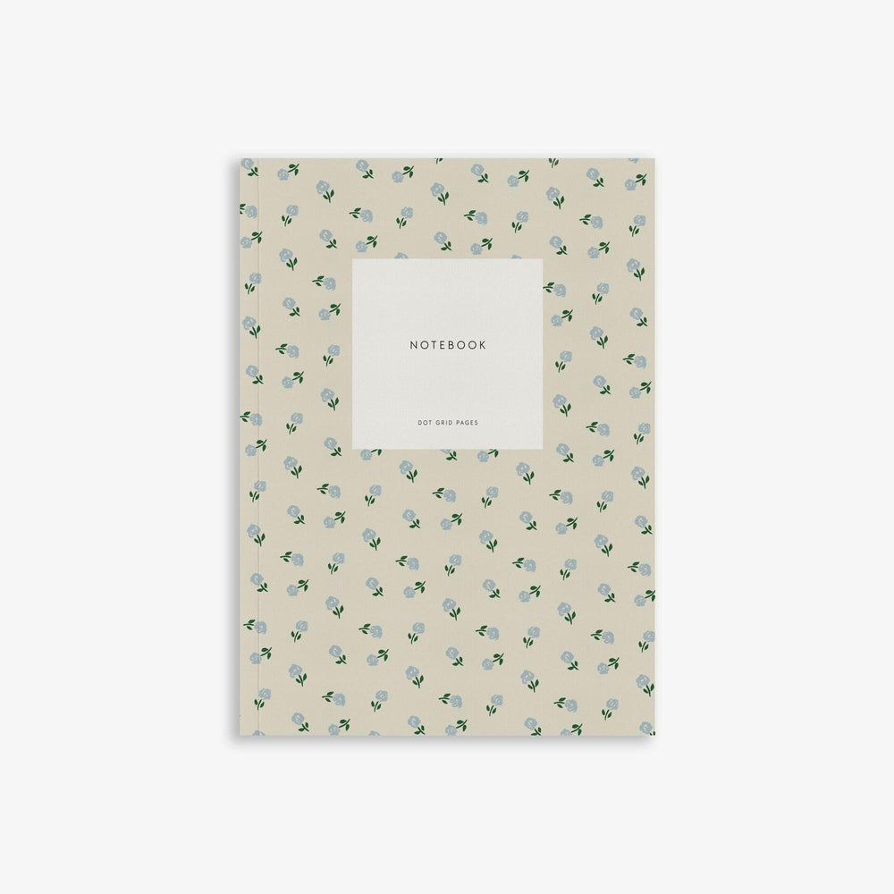 KTK Carnet Small Flower A5 Dots-Carnet-Kartotek-Small flower creamy grey-Papeterie du Dôme