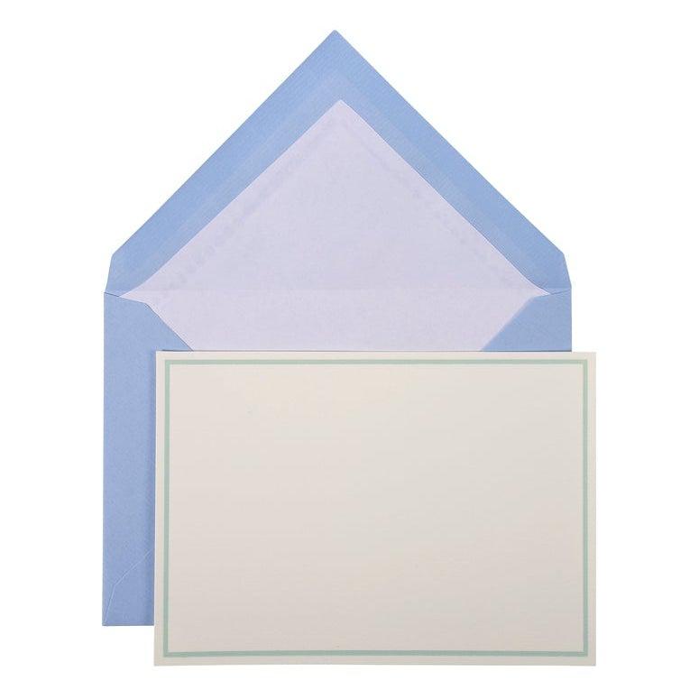 LALO Vergé 10 Cartes Bordées avec Enveloppes C6-Correspondance-Lalo-Bleu-Papeterie du Dôme