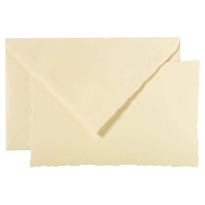 LALO Vergé 10 Cartes avec Enveloppes 97x152 Cranté-Correspondance-Lalo-Ivoire-Papeterie du Dôme