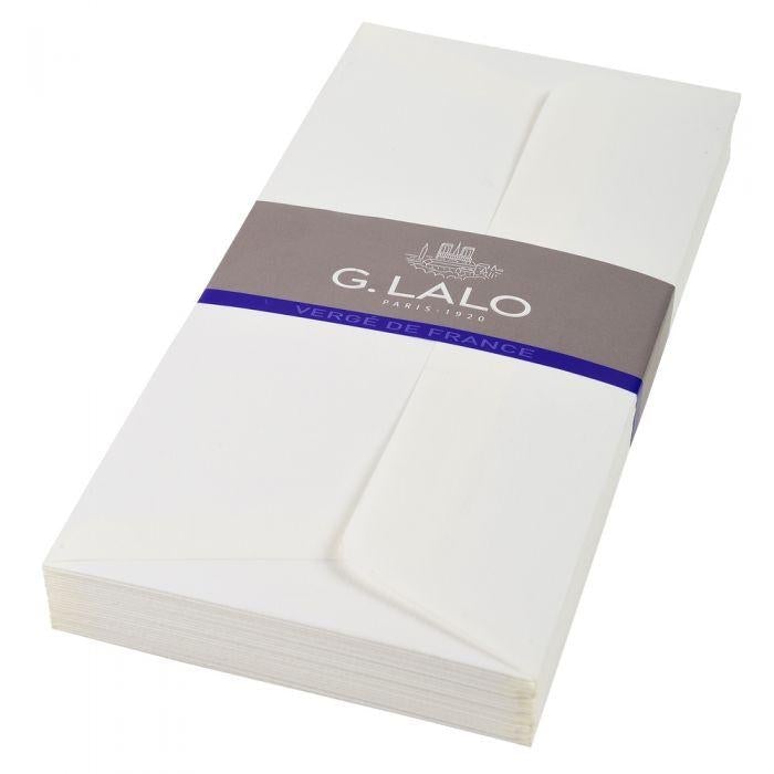 LALO Vergé 25 Enveloppes DL Adhésives-Enveloppes-Lalo-Blanc-Papeterie du Dôme