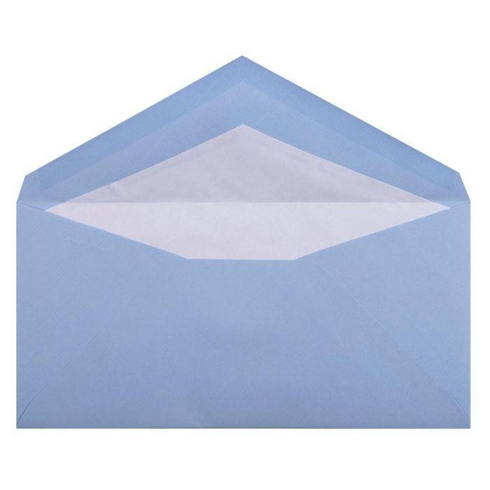 LALO Vergé 25 Enveloppes DL Gommées-Enveloppes-Lalo-Bleu clair-Papeterie du Dôme
