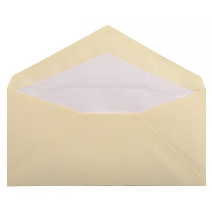 LALO Vergé 25 Enveloppes DL Gommées-Enveloppes-Lalo-Ivoire-Papeterie du Dôme