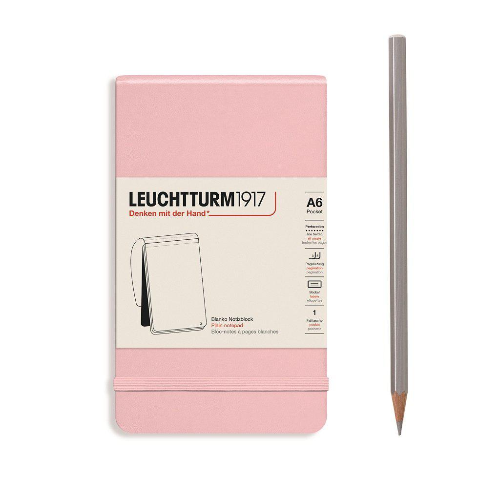 LCHT Bloc-Notes A6 Rigide-Bloc Notes-Leuchtturm 1917-A6-Blanc-Powder-Papeterie du Dôme