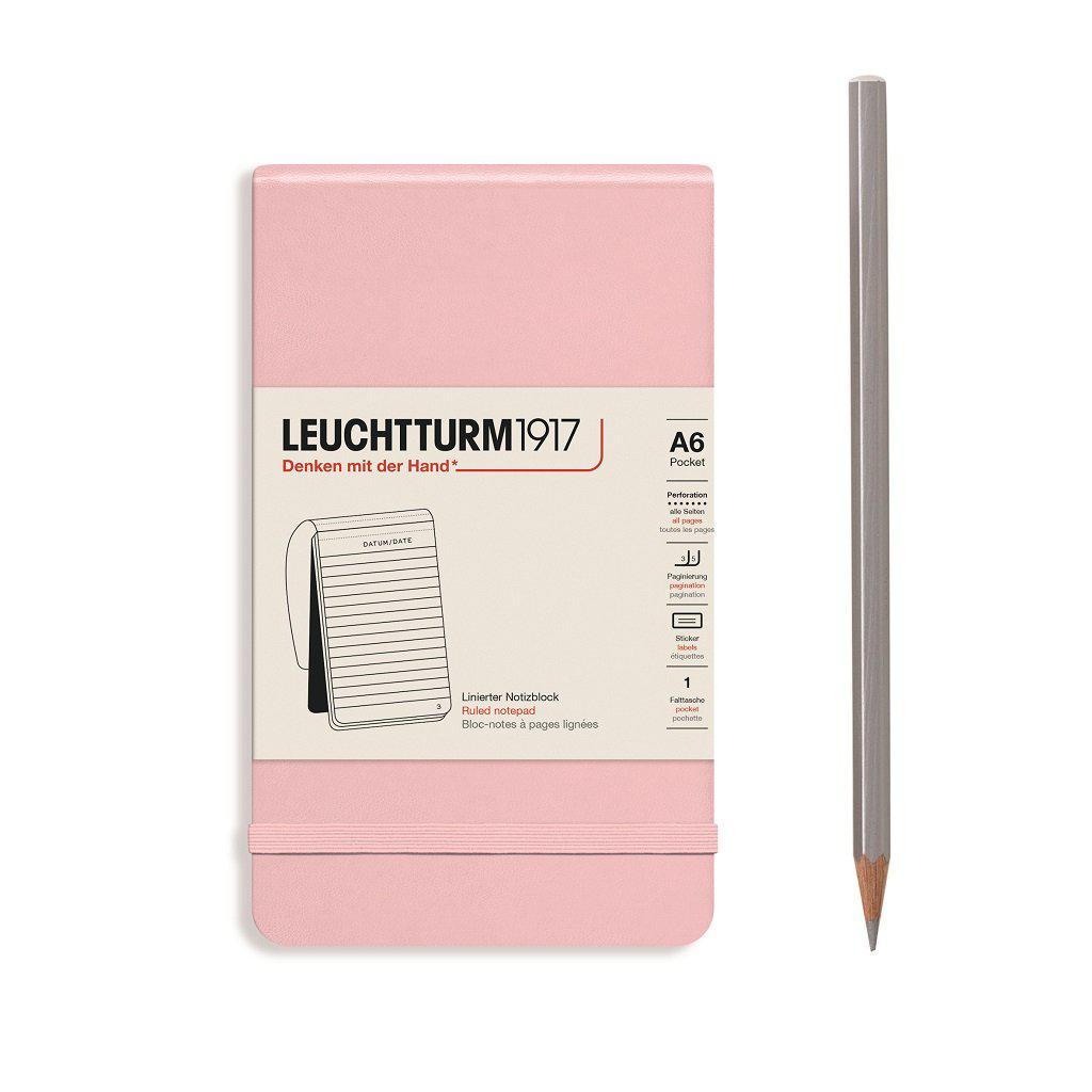 LCHT Bloc-Notes A6 Rigide-Bloc Notes-Leuchtturm 1917-A6-Ligné-Powder-Papeterie du Dôme