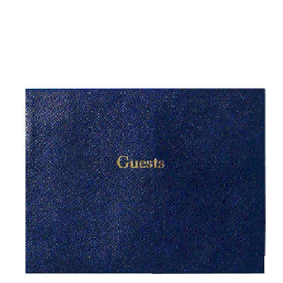 LSM Livre d'Or Guests Carnet Ligné Mayfair-Carnet-Leathersmith of London-Bleu marine-Papeterie du Dôme