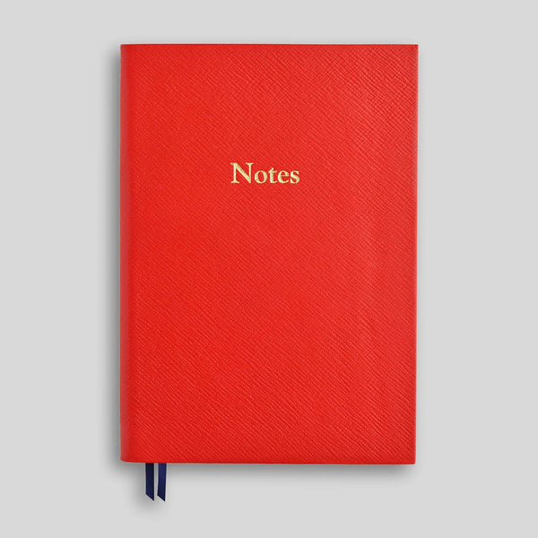LSM Notebook Ligné Chelsea-Carnet-Leathersmith of London-Rouge-Papeterie du Dôme