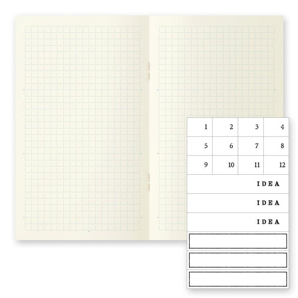 MDR Carnet B6 MD paper Light Quadrillé-Carnet-Midori-Papeterie du Dôme