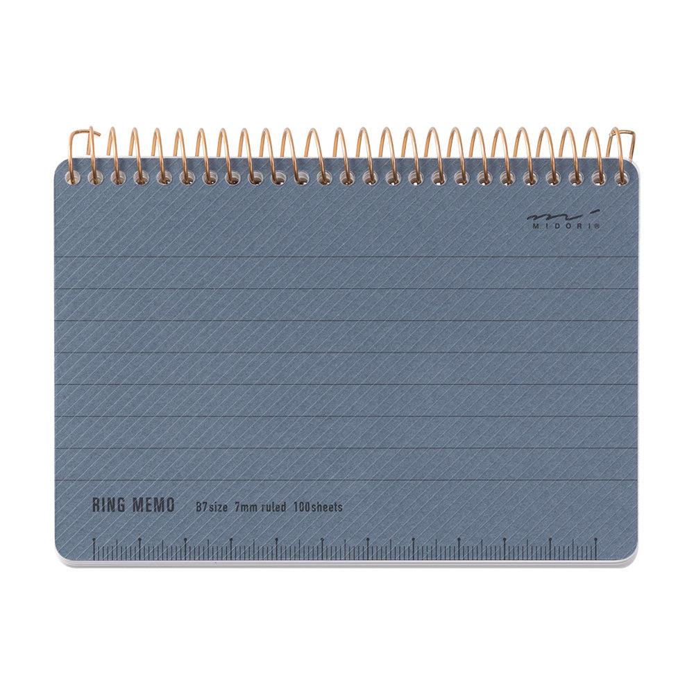 MDR Carnet B7 Mémo Ligné-Carnet-Midori-Bleu-Papeterie du Dôme