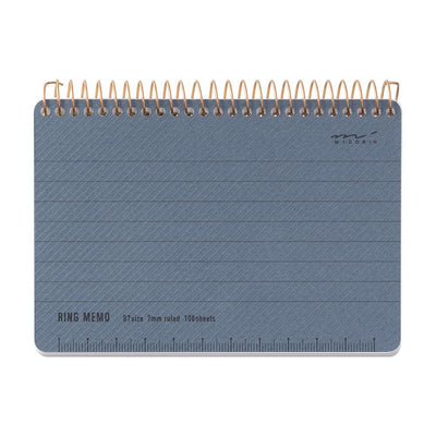 MDR Carnet B7 Mémo Ligné-Carnet-Midori-Bleu-Papeterie du Dôme