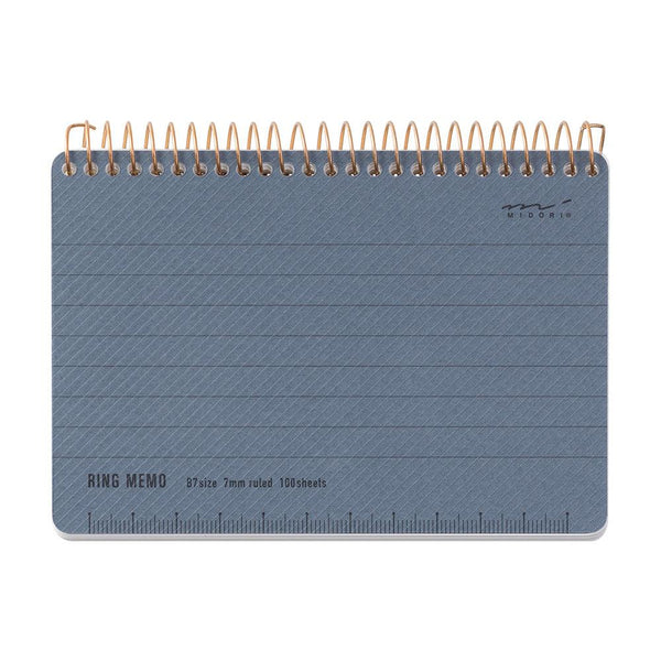 MDR Carnet B7 Mémo Ligné-Carnet-Midori-Bleu-Papeterie du Dôme