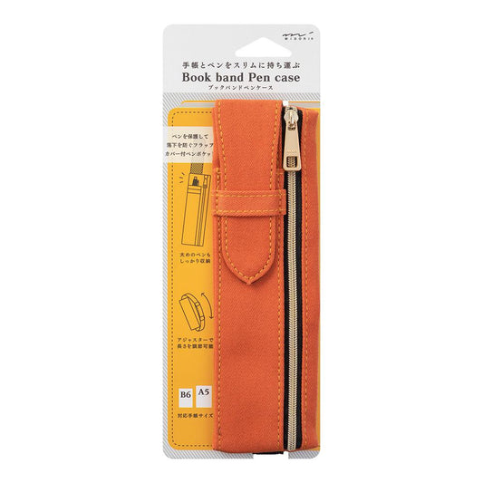 MDR Trousse Book Band-Trousse-Midori-Orange-Papeterie du Dôme