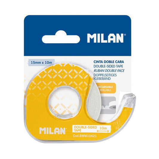 MLN Ruban Adhésif Double Face avec Distributeur 10m-Papeterie-Milan-Papeterie du Dôme