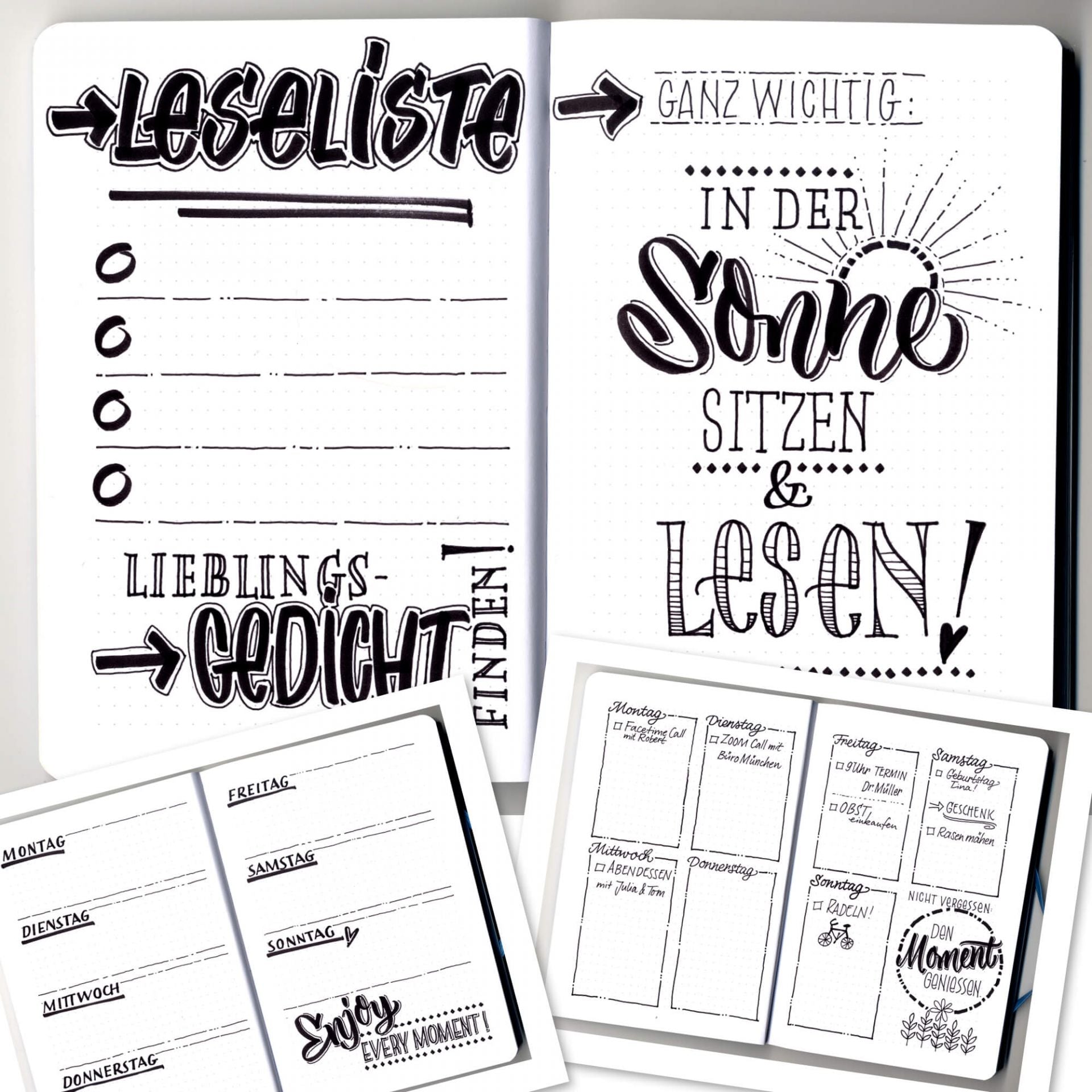 ONL Set de 5 Stylos Noir Lettering-Stylo Calligraphique-Online-Papeterie du Dôme