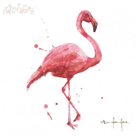 PAT Carte Alison's Ark-Carterie-Patchwork-Flamingo Coral-Papeterie du Dôme