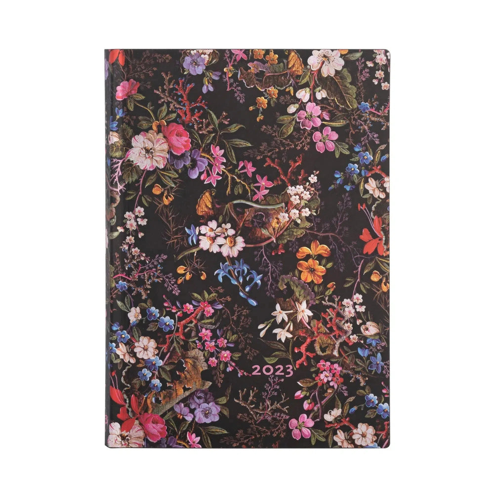 PBKS Agenda Midi Journalier Flexis Souple-Agenda-Paperblanks-2023-Floralia-Papeterie du Dôme