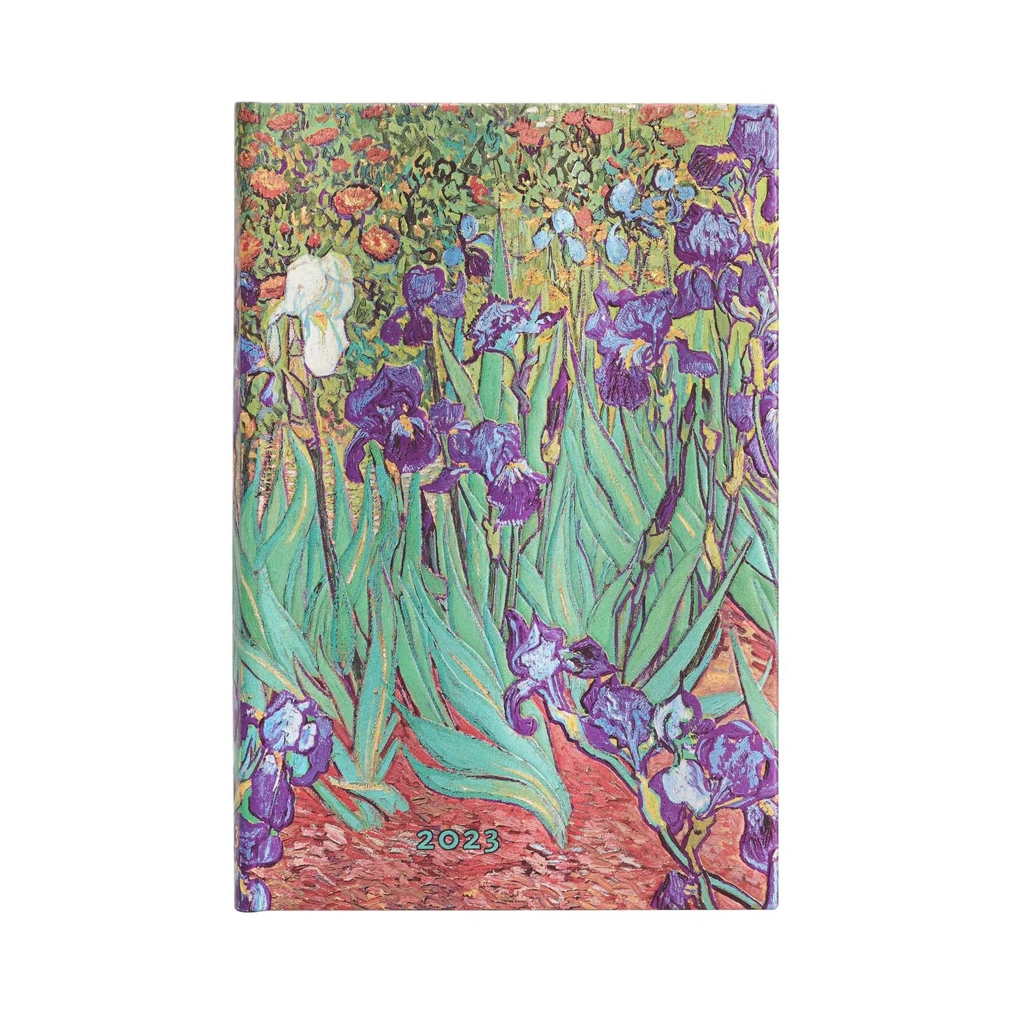 PBKS Agenda Mini Semainier Horizontal Rigide-Agenda-Paperblanks-2023-Les Iris de Van Gogh-Papeterie du Dôme