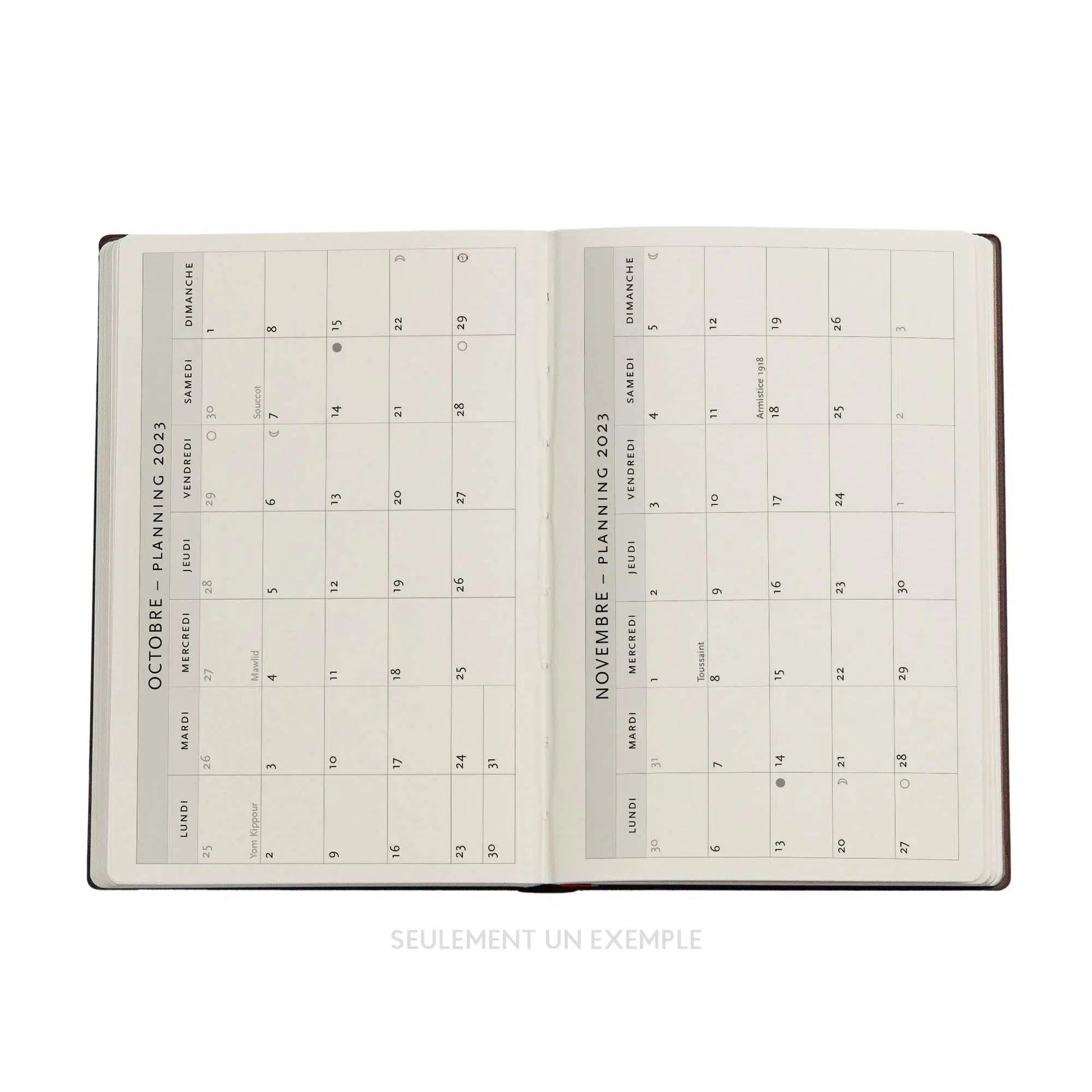 PBKS Agenda Mini Semainier Horizontal Rigide