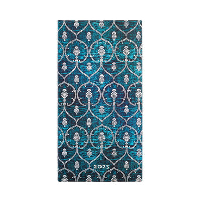 PBKS Agenda Slim Semainier Horizontal Rigide-Agenda-Paperblanks-2023-Velours Bleu-Papeterie du Dôme