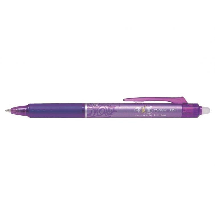 PLT FriXion Roller Ball Clicker Fin-Stylo Roller-Pilot Basics-Violet-Papeterie du Dôme