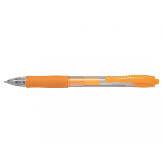 PLT G2 Roller Néon Pointe Moyenne-Stylo Roller-Pilot Basics-Abricot-Papeterie du Dôme