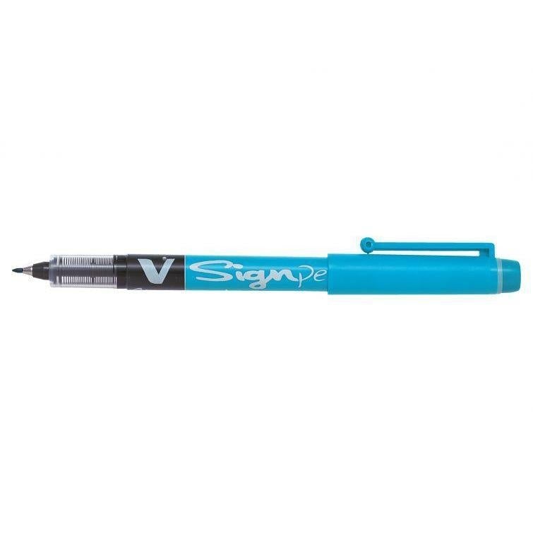 PLT V-Sign Pen Feutre d'Écriture-Feutre-Pilot Basics-Turquoise-Papeterie du Dôme