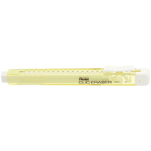 PTL ClicEraser Gomme ZE81-Gomme-Pentel-Jaune-Papeterie du Dôme