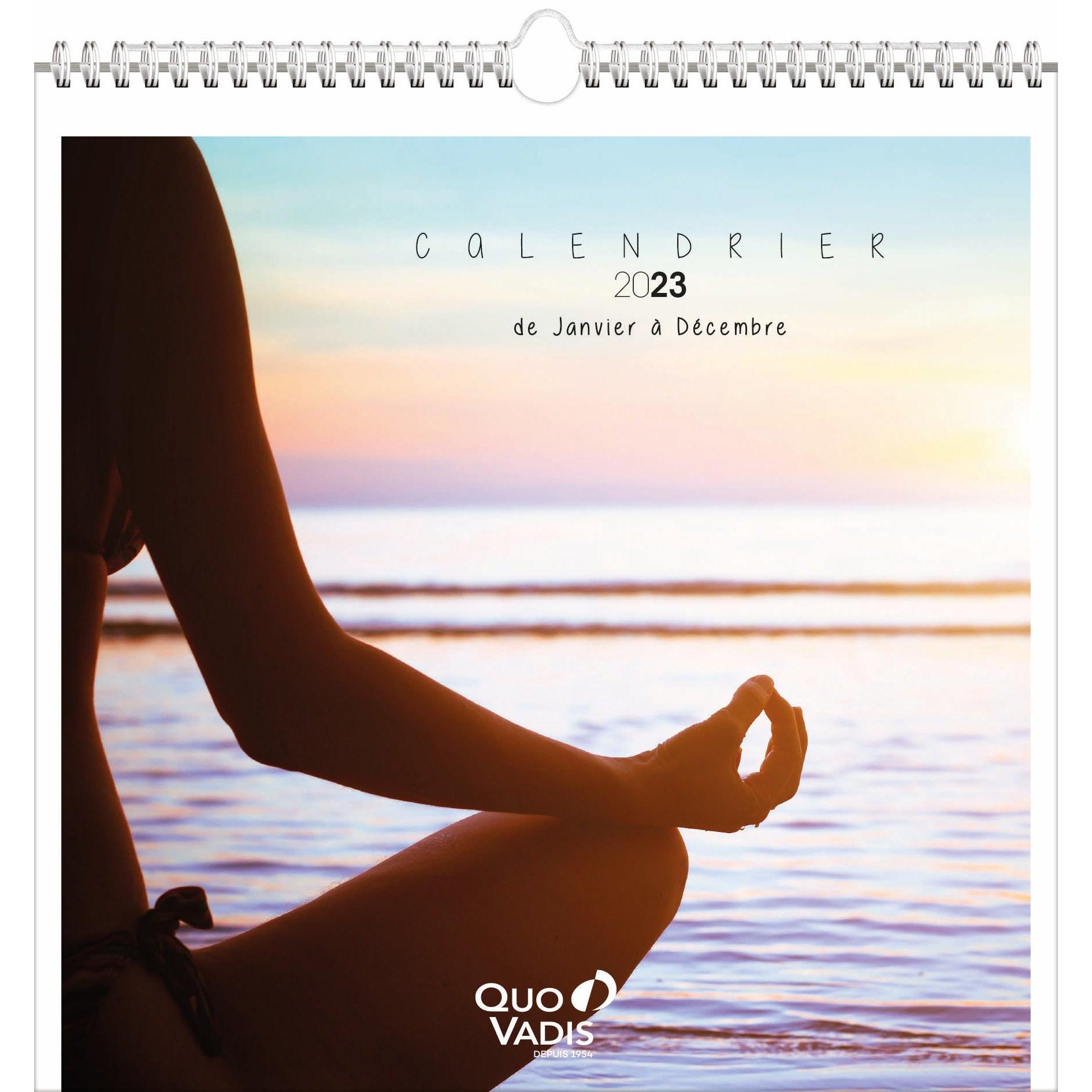 QV Calendrier Feuilles 30x30-Calendrier-Quo Vadis-2023-Yoga-Papeterie du Dôme