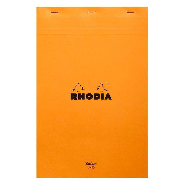 RHD Bloc N°19 A4+ Ligné Marge Feuille Jaunes-Bloc-Rhodia-Papeterie du Dôme