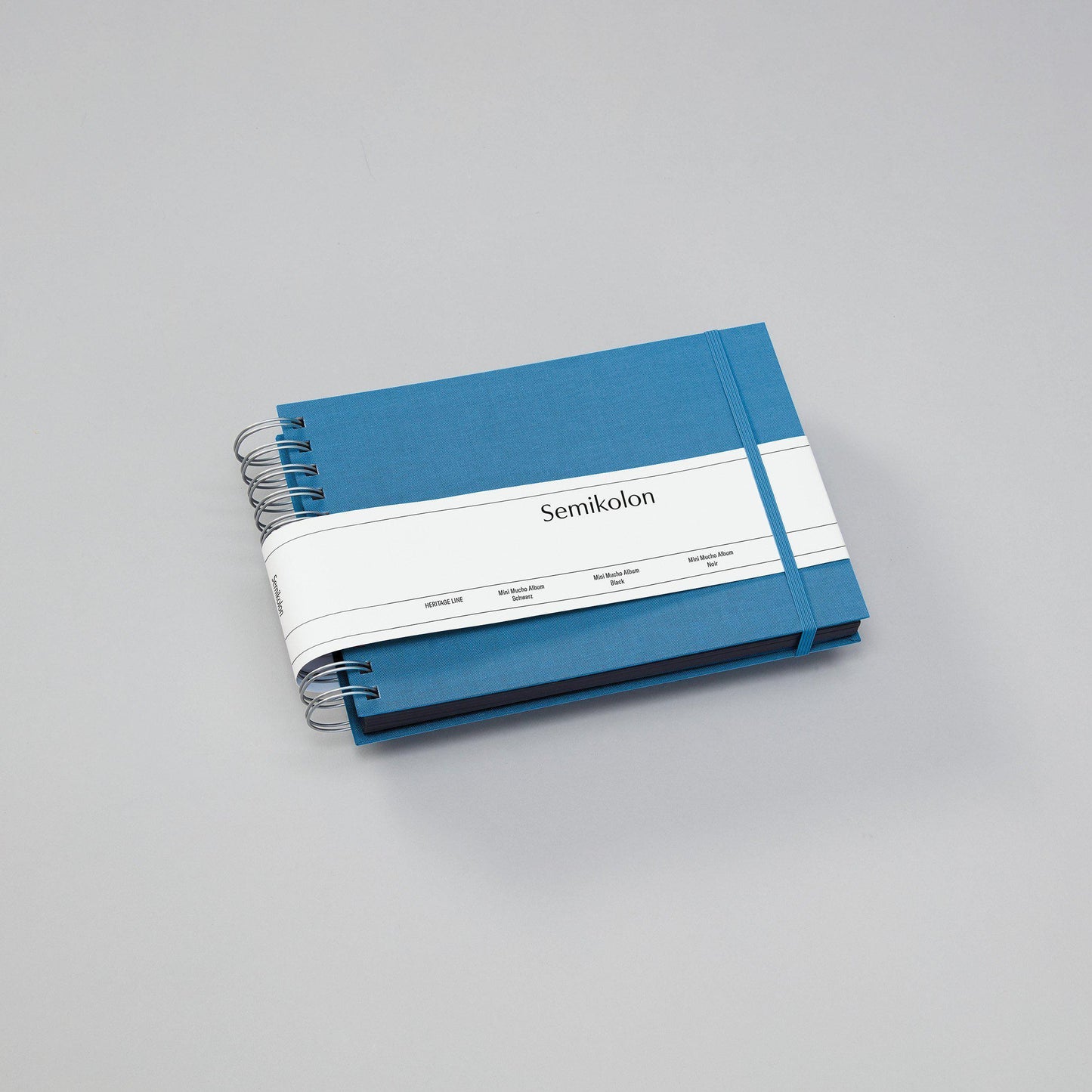 SMK Album Photo Mini Mucho-Album Photo-Semikolon-25 x 16 cm-Bleu Azur-Noir-Papeterie du Dôme