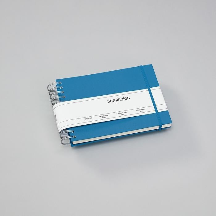 SMK Album Photo Mini Mucho-Album Photo-Semikolon-25 x 16 cm-Bleu Azur-Crème-Papeterie du Dôme