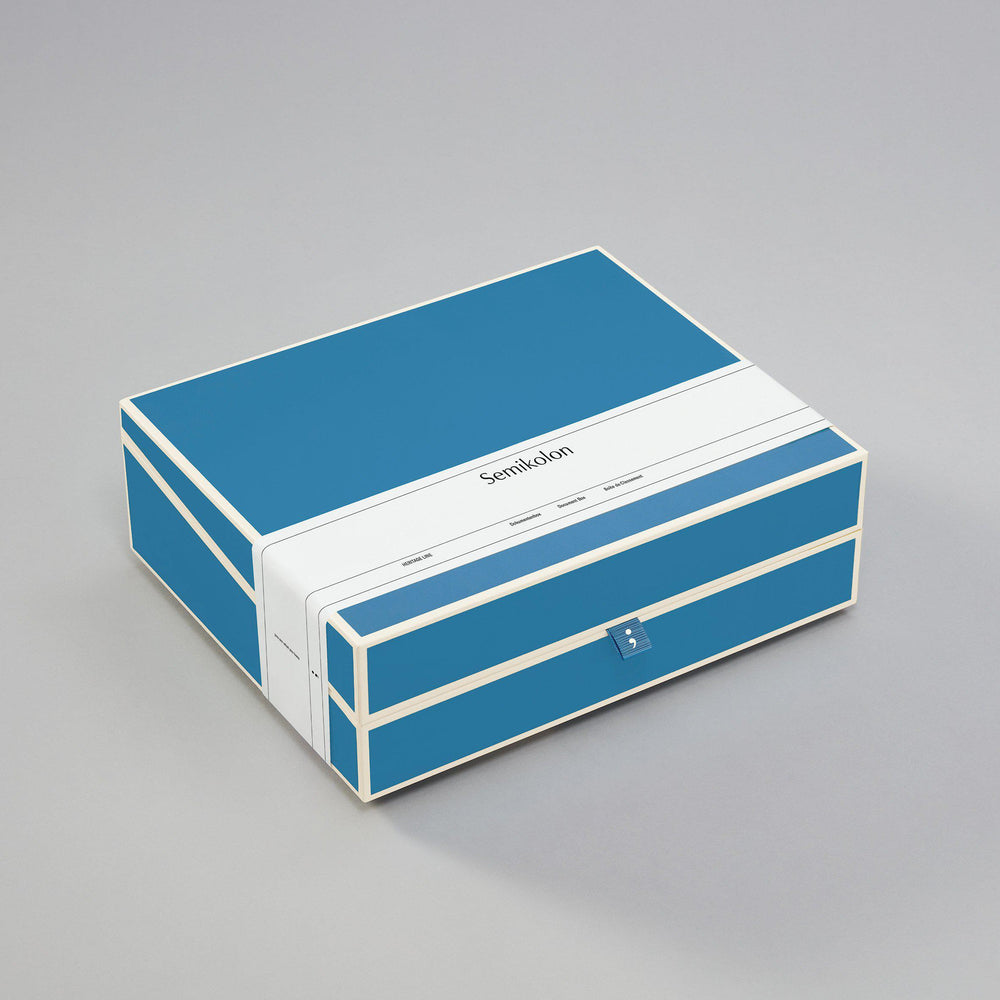 SMK Boîte Document A4-Boîte de Rangement-Semikolon-Bleu Azur-Papeterie du Dôme
