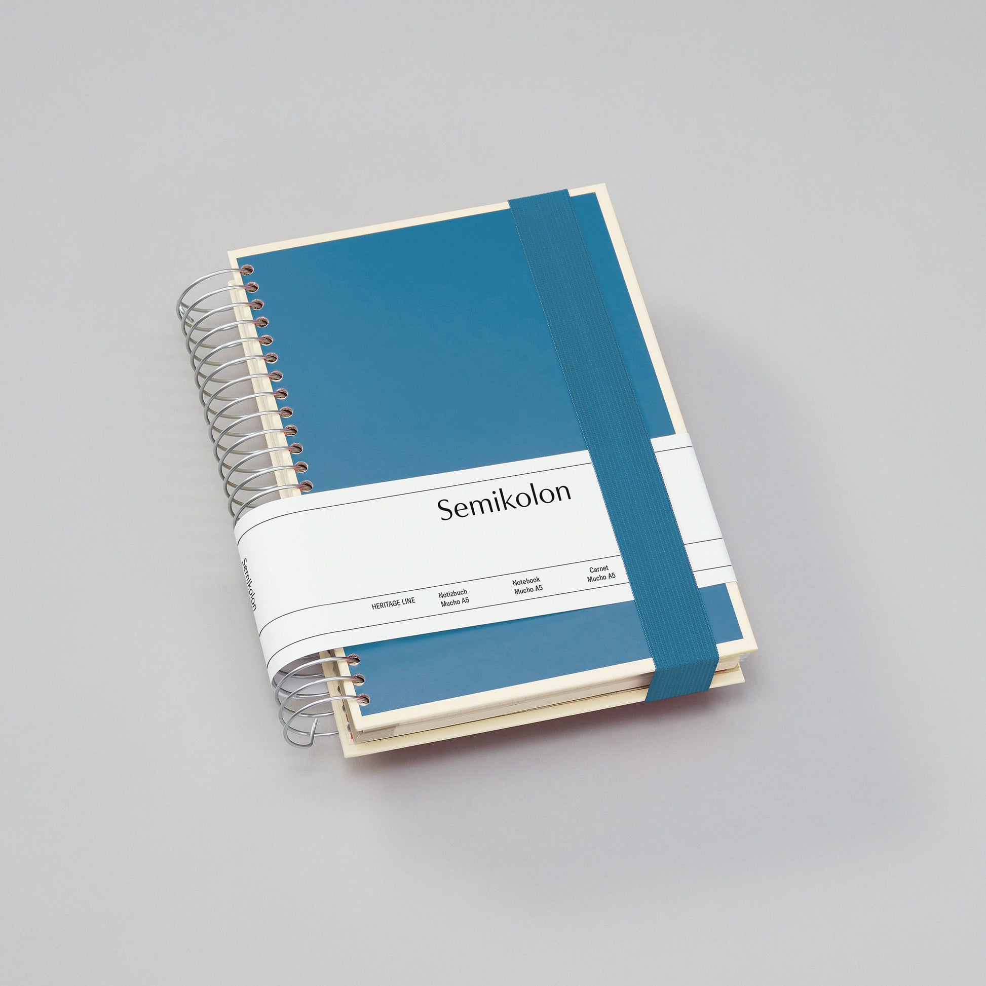 SMK Carnet A5 Mucho-Carnet-Semikolon-A5-Azzuro-Crème-Papeterie du Dôme