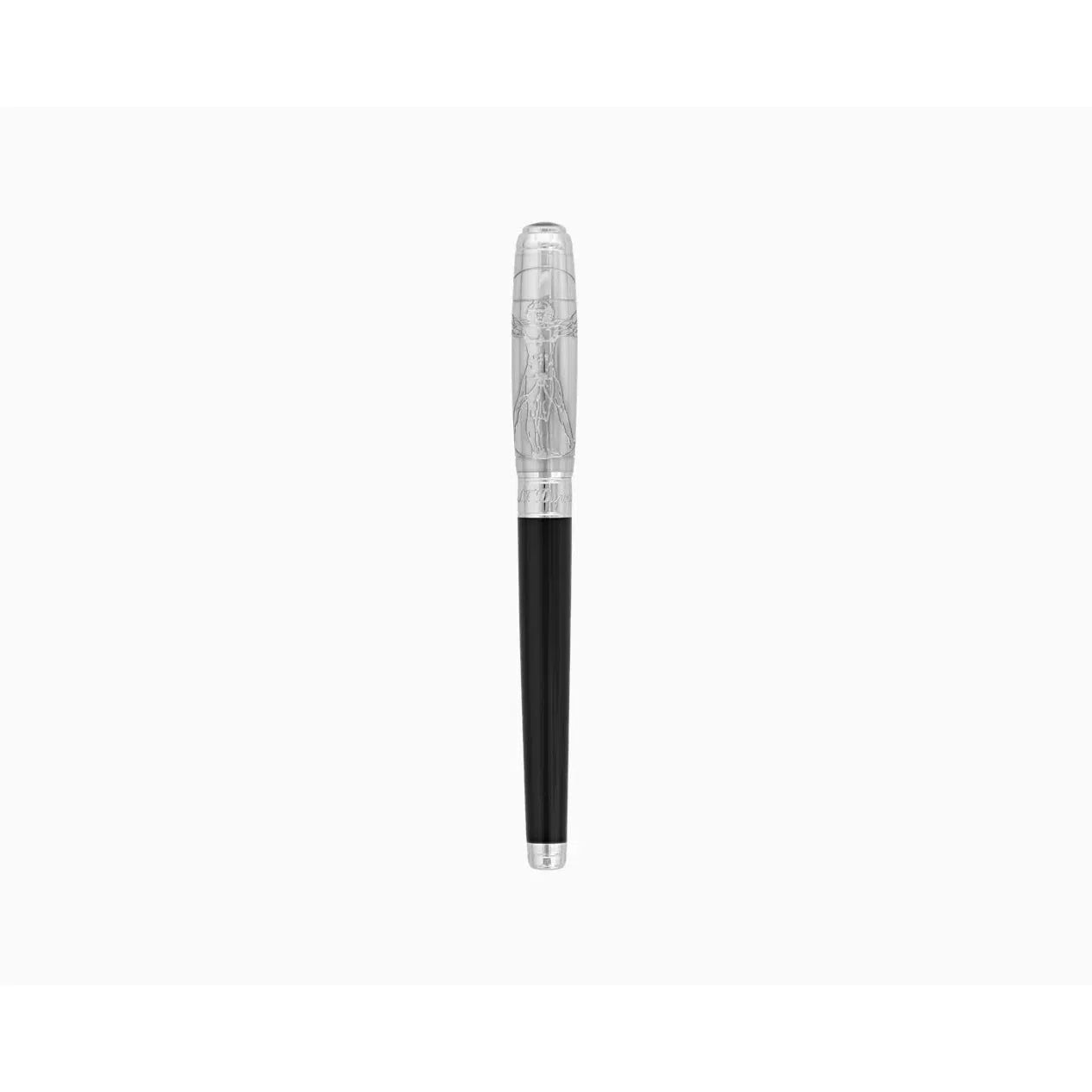 STD D Line Homme de Vitruve Premium Noir Stylo Roller-Stylo Roller-S.T. Dupont-Papeterie du Dôme