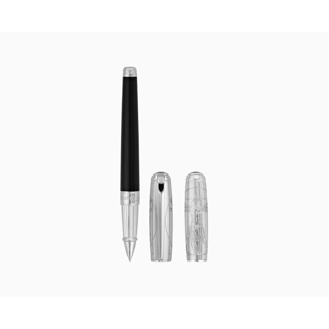 STD D Line Homme de Vitruve Premium Noir Stylo Roller-Stylo Roller-S.T. Dupont-Papeterie du Dôme