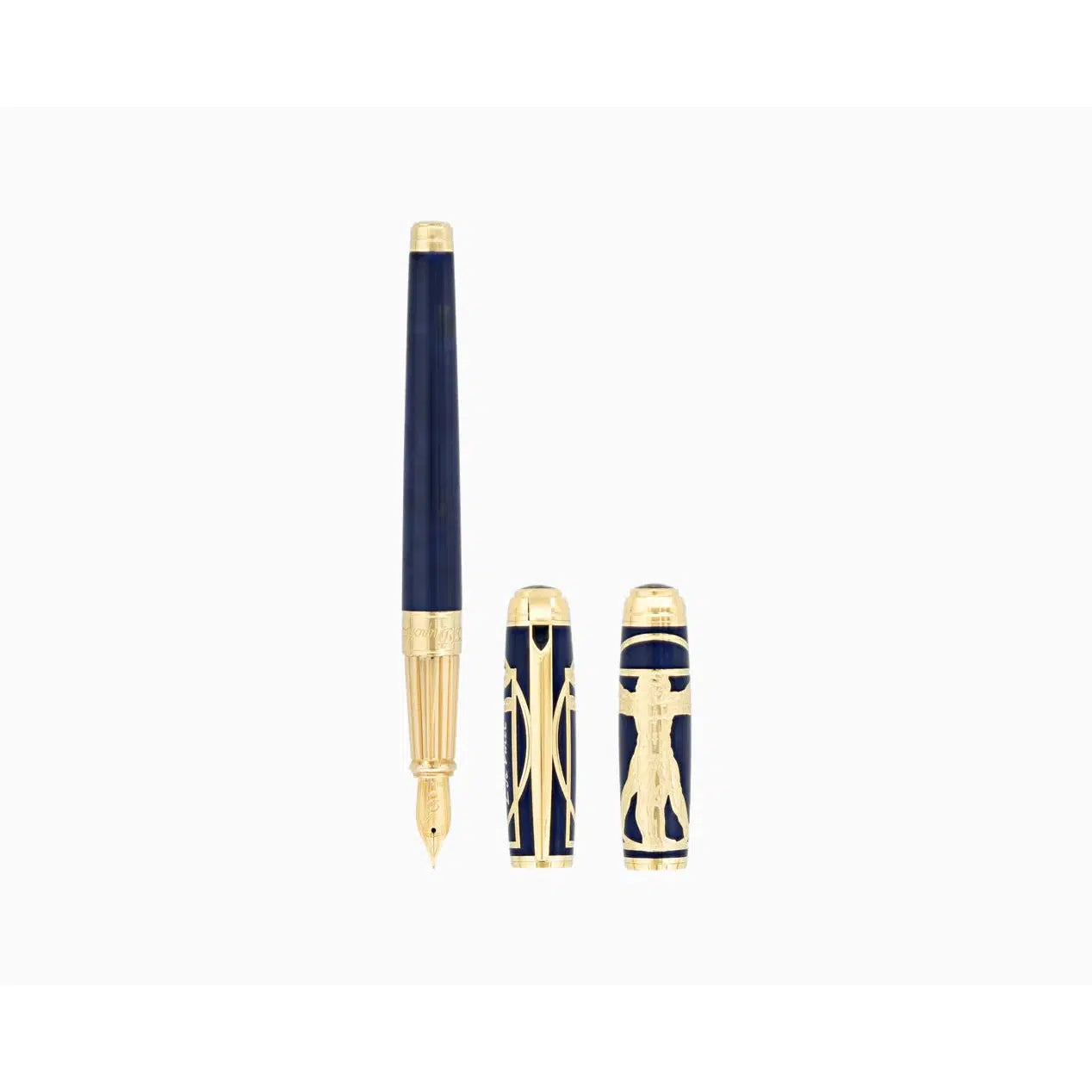 STD D Line Homme de Vitruve Prestige Bleu Plume-Stylo Plume-S.T. Dupont-Papeterie du Dôme