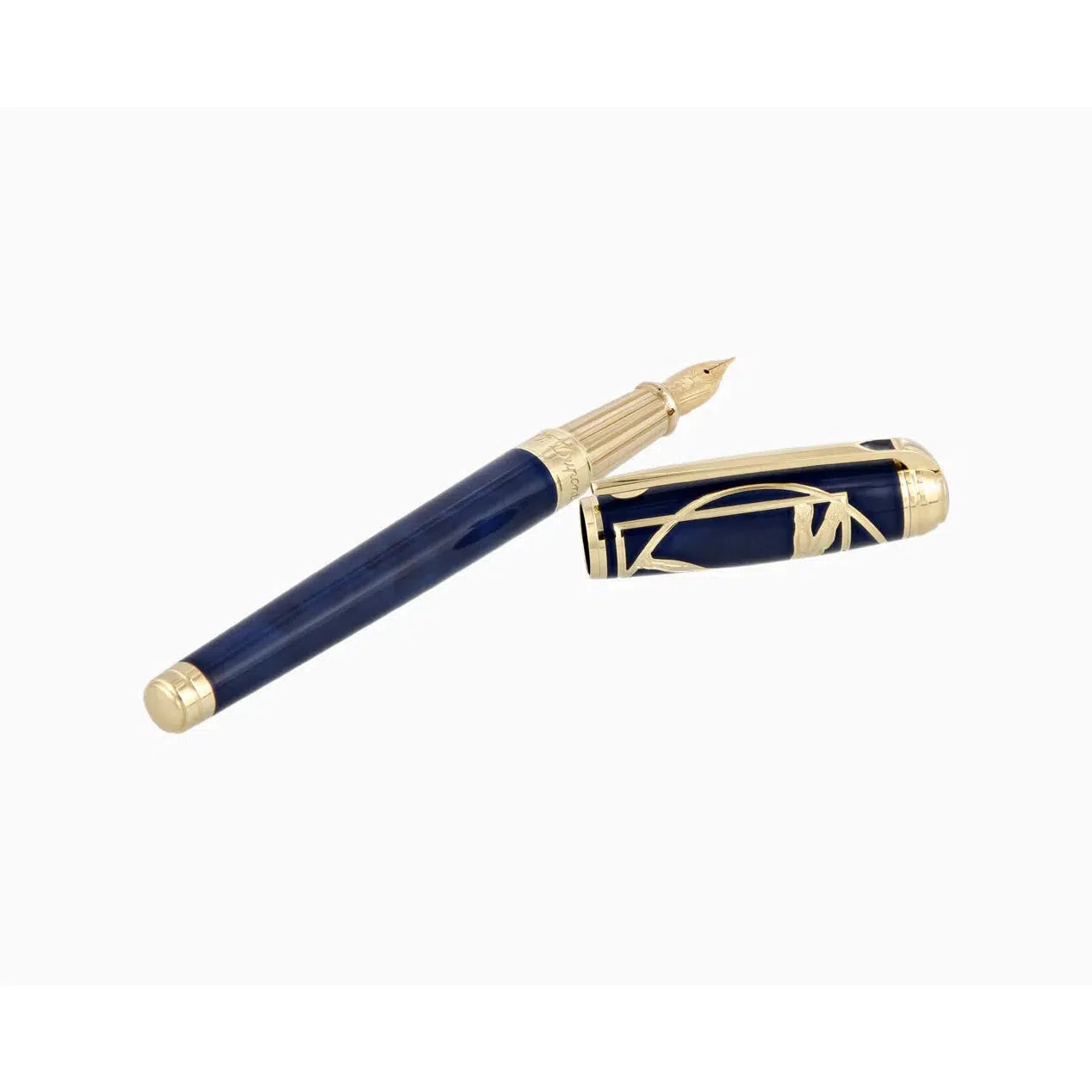 STD D Line Homme de Vitruve Prestige Bleu Plume-Stylo Plume-S.T. Dupont-Papeterie du Dôme