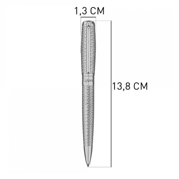 STD D Line Médium Firehead Bleu Argent Stylo Bille-Stylo Bille-S.T. Dupont-Papeterie du Dôme