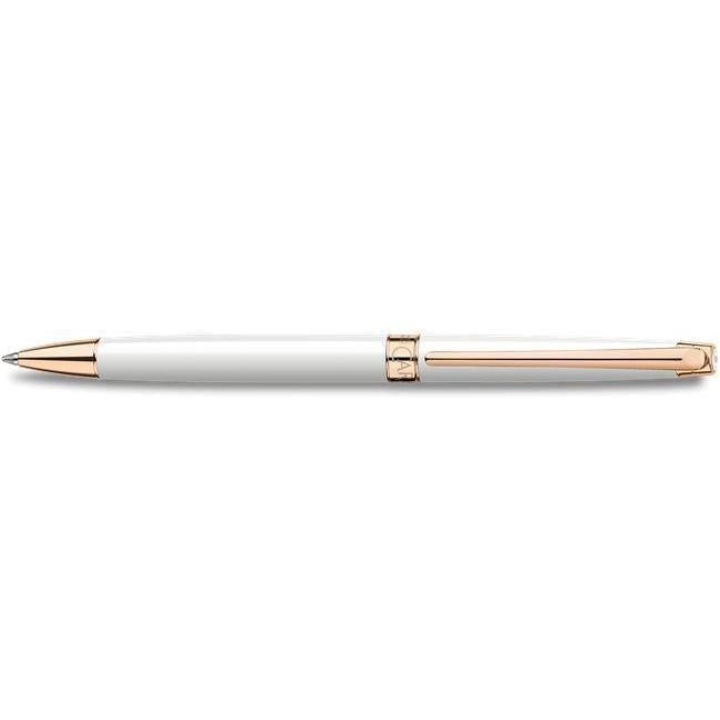 Stylo Bille Caran d'Ache Léman Slim Blanc Or Rose-Stylo Bille-Caran d'Ache-Papeterie du Dôme