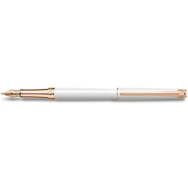Stylo Plume Caran d'Ache Léman Slim Blanc Or Rose-Stylo Plume-Caran d'Ache-Papeterie du Dôme