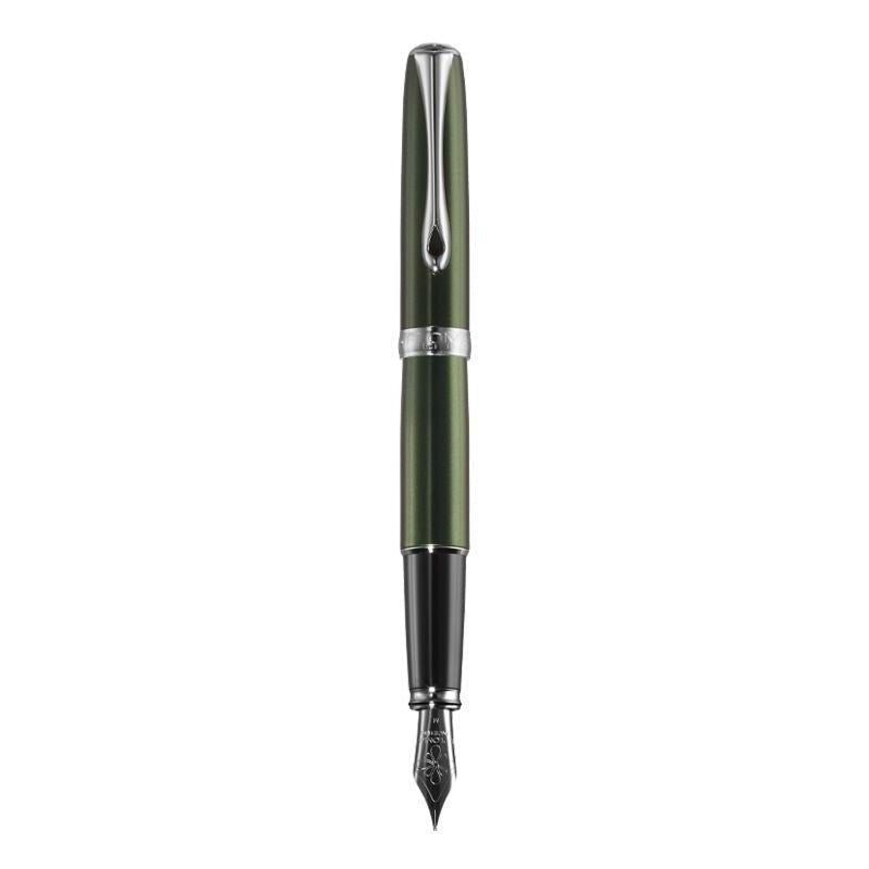 Stylo Plume Diplomat Excellence A2 Evergreen Chrome-Stylo Plume-Diplomat-Papeterie du Dôme