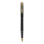 Stylo Plume Diplomat Traveller Laqué Noir Doré-Stylo Plume-Diplomat-Papeterie du Dôme