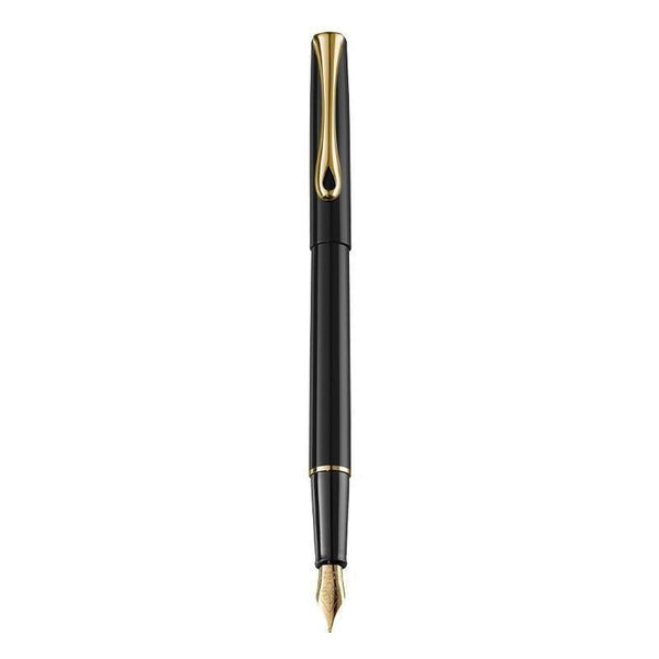 Stylo Plume Diplomat Traveller Laqué Noir Doré-Stylo Plume-Diplomat-Papeterie du Dôme