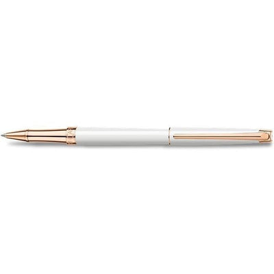 Stylo Roller Caran d'Ache Léman Slim Blanc Or Rose-Stylo Roller-Caran d'Ache-Papeterie du Dôme