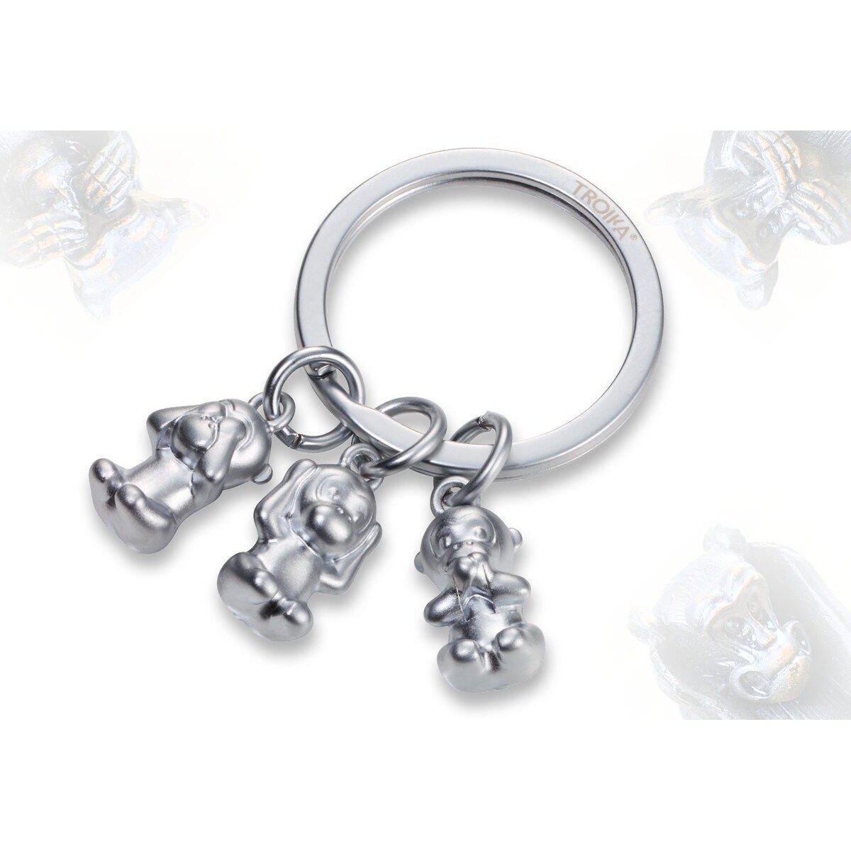 TRK Porte Clés "Singes de la Sagesse"-Porte Clés-Troika-Papeterie du Dôme