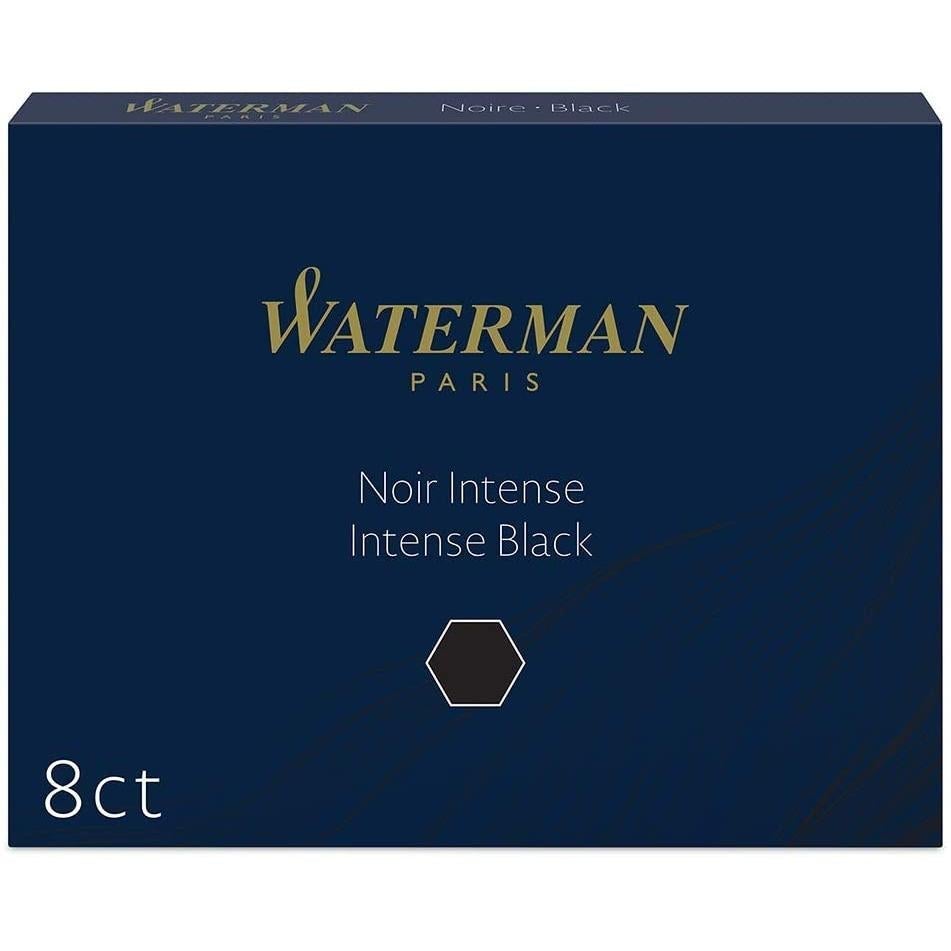 WMN Cartouches Encre Longues-Encre-Waterman-Noir Intense-Papeterie du Dôme