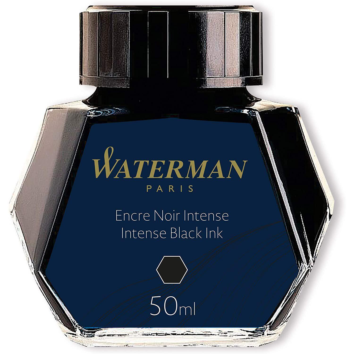 WMN Flacon D'Encre 50ml-Encre-Waterman-Noir Intense-Papeterie du Dôme