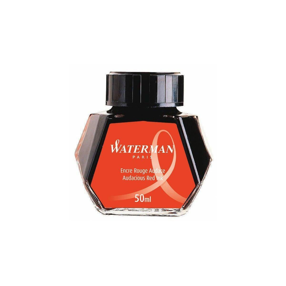 WMN Flacon D'Encre 50ml-Encre-Waterman-Rouge Audace-Papeterie du Dôme